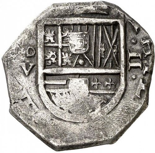 2 Reales Obverse Image minted in SPAIN in 1621V (1598-21  -  FELIPE III)  - The Coin Database