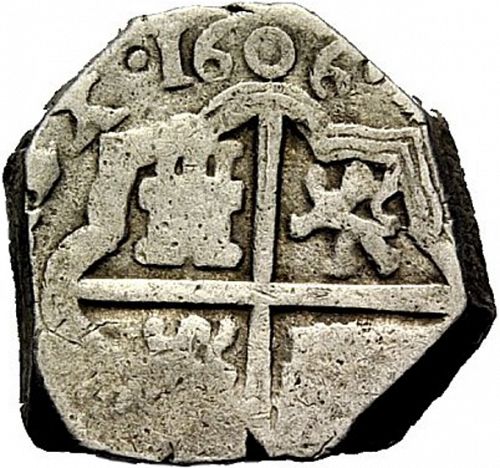 2 Reales Reverse Image minted in SPAIN in 1606B (1598-21  -  FELIPE III)  - The Coin Database