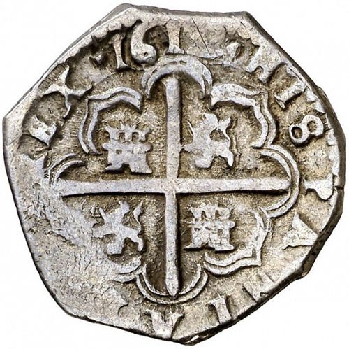 2 Reales Reverse Image minted in SPAIN in 1612D (1598-21  -  FELIPE III)  - The Coin Database