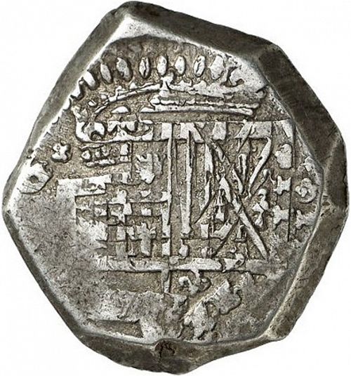 2 Reales Obverse Image minted in SPAIN in 1633T (1621-65  -  FELIPE IV)  - The Coin Database