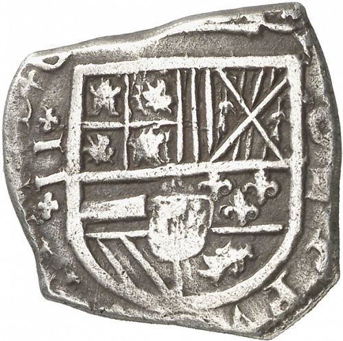 2 Reales Obverse Image minted in SPAIN in 1634E (1621-65  -  FELIPE IV)  - The Coin Database