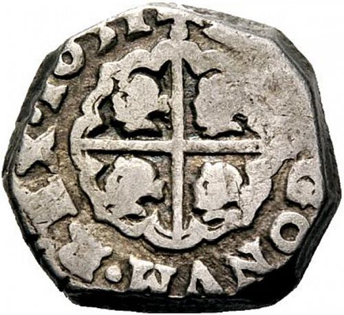 2 Reales Reverse Image minted in SPAIN in 1651 (1621-65  -  FELIPE IV)  - The Coin Database