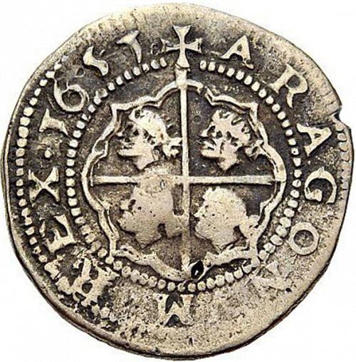 2 Reales Reverse Image minted in SPAIN in 1651 (1621-65  -  FELIPE IV)  - The Coin Database