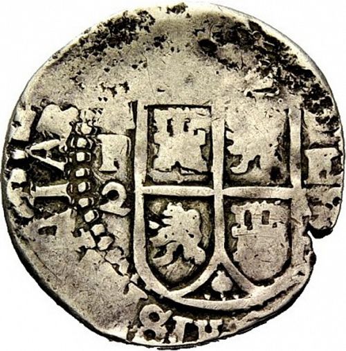 2 Reales Reverse Image minted in SPAIN in 1652E (1621-65  -  FELIPE IV)  - The Coin Database