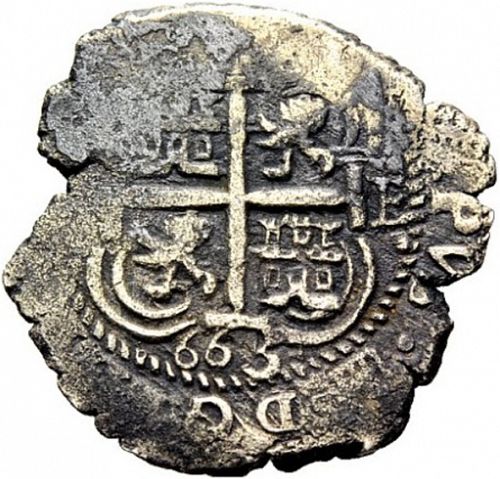 2 Reales Reverse Image minted in SPAIN in 1663E (1621-65  -  FELIPE IV)  - The Coin Database