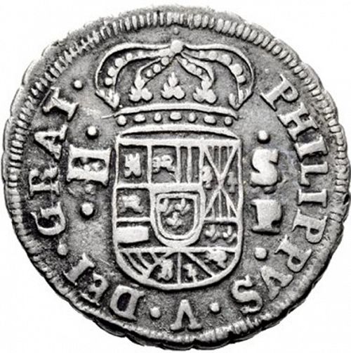 2 Reales Obverse Image minted in SPAIN in 1704P (1700-46  -  FELIPE V)  - The Coin Database