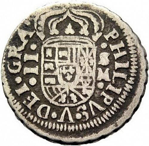 2 Reales Obverse Image minted in SPAIN in 1707M (1700-46  -  FELIPE V)  - The Coin Database