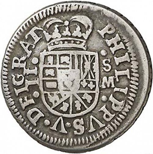 2 Reales Obverse Image minted in SPAIN in 1708M (1700-46  -  FELIPE V)  - The Coin Database