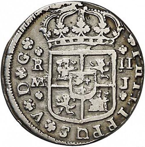 2 Reales Obverse Image minted in SPAIN in 1711J (1700-46  -  FELIPE V)  - The Coin Database