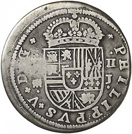 2 Reales Obverse Image minted in SPAIN in 1716J (1700-46  -  FELIPE V)  - The Coin Database