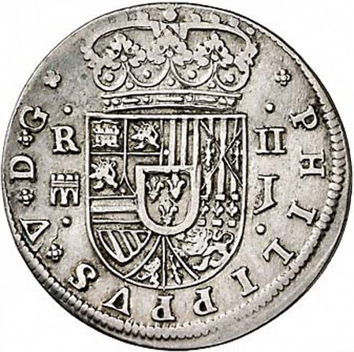 2 Reales Obverse Image minted in SPAIN in 1717J (1700-46  -  FELIPE V)  - The Coin Database