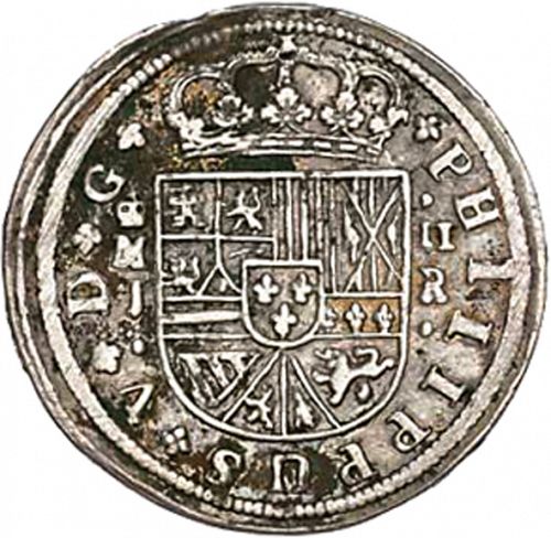 2 Reales Obverse Image minted in SPAIN in 1717J (1700-46  -  FELIPE V)  - The Coin Database