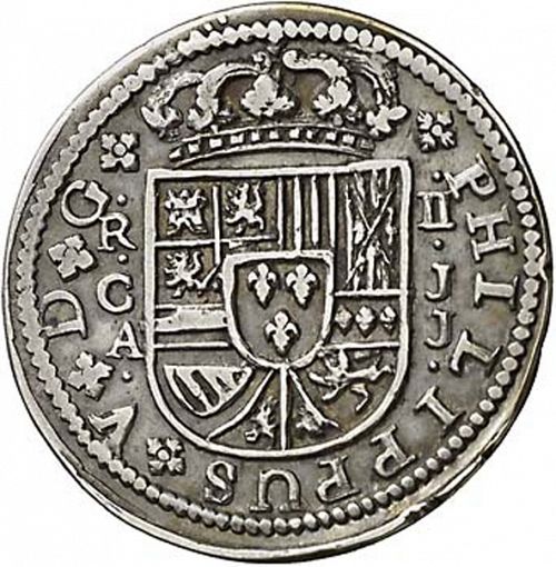 2 Reales Obverse Image minted in SPAIN in 1718JJ (1700-46  -  FELIPE V)  - The Coin Database