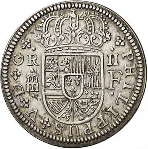 2 Reales Obverse Image minted in SPAIN in 1719F (1700-46  -  FELIPE V)  - The Coin Database