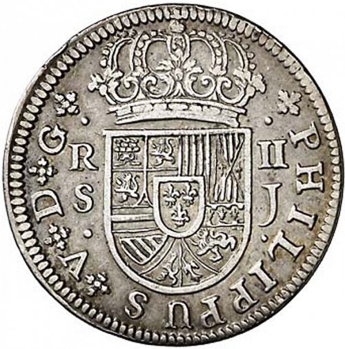 2 Reales Obverse Image minted in SPAIN in 1720J (1700-46  -  FELIPE V)  - The Coin Database