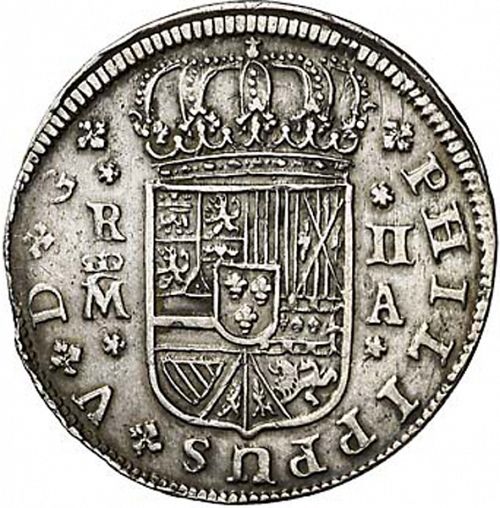 2 Reales Obverse Image minted in SPAIN in 1722A (1700-46  -  FELIPE V)  - The Coin Database