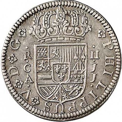 2 Reales Obverse Image minted in SPAIN in 1722JJ (1700-46  -  FELIPE V)  - The Coin Database