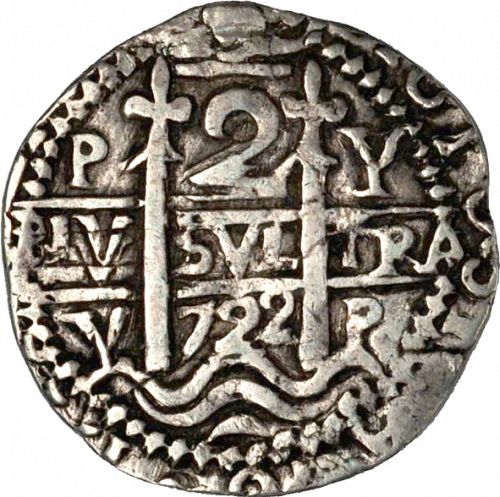 2 Reales Obverse Image minted in SPAIN in 1722Y (1700-46  -  FELIPE V)  - The Coin Database