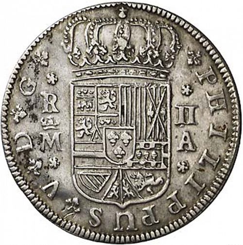 2 Reales Obverse Image minted in SPAIN in 1723A (1700-46  -  FELIPE V)  - The Coin Database