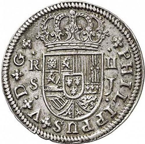 2 Reales Obverse Image minted in SPAIN in 1723J (1700-46  -  FELIPE V)  - The Coin Database