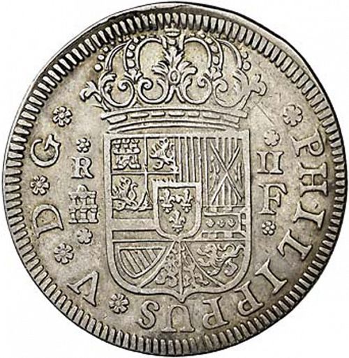 2 Reales Obverse Image minted in SPAIN in 1724F (1700-46  -  FELIPE V)  - The Coin Database