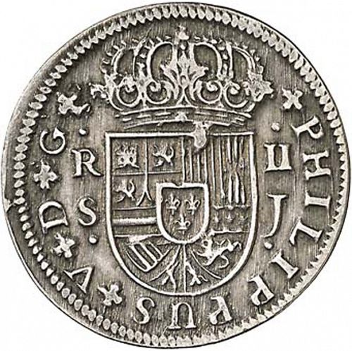 2 Reales Obverse Image minted in SPAIN in 1724J (1700-46  -  FELIPE V)  - The Coin Database