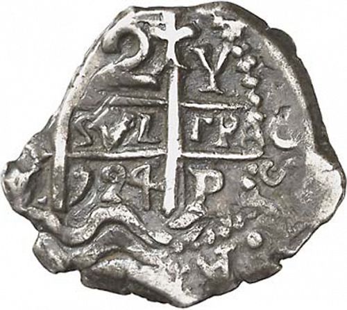 2 Reales Obverse Image minted in SPAIN in 1724Y (1700-46  -  FELIPE V)  - The Coin Database