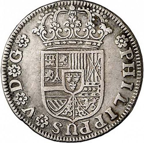 2 Reales Obverse Image minted in SPAIN in 1729 (1700-46  -  FELIPE V)  - The Coin Database
