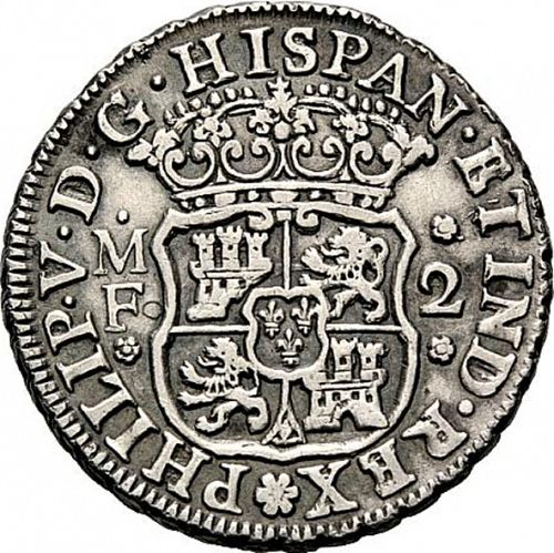 2 Reales Obverse Image minted in SPAIN in 1735MF (1700-46  -  FELIPE V)  - The Coin Database