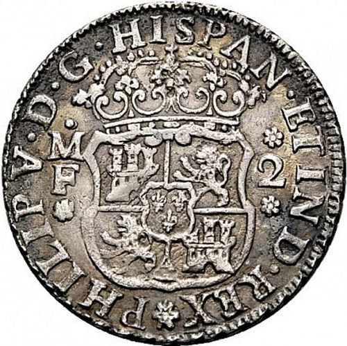 2 Reales Obverse Image minted in SPAIN in 1737MF (1700-46  -  FELIPE V)  - The Coin Database