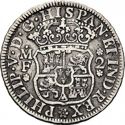 2 Reales Obverse Image minted in SPAIN in 1738MF (1700-46  -  FELIPE V)  - The Coin Database