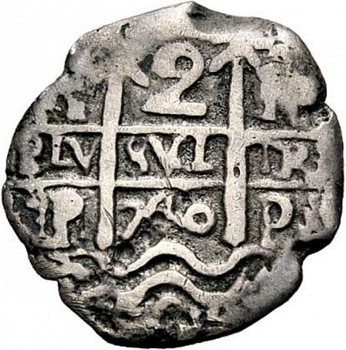 2 Reales Obverse Image minted in SPAIN in 1740P (1700-46  -  FELIPE V)  - The Coin Database