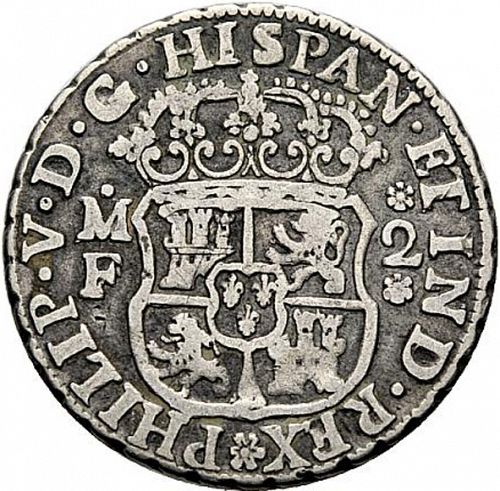 2 Reales Obverse Image minted in SPAIN in 1741MF (1700-46  -  FELIPE V)  - The Coin Database