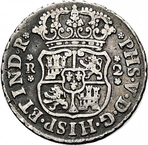 2 Reales Obverse Image minted in SPAIN in 1742M (1700-46  -  FELIPE V)  - The Coin Database