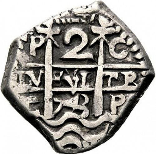 2 Reales Obverse Image minted in SPAIN in 1743C (1700-46  -  FELIPE V)  - The Coin Database