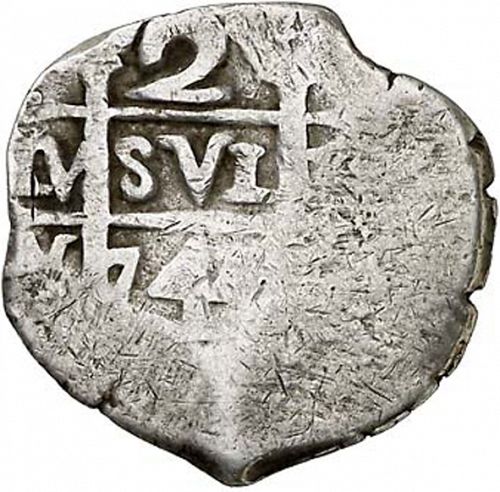 2 Reales Obverse Image minted in SPAIN in 1744V (1700-46  -  FELIPE V)  - The Coin Database