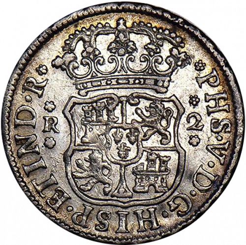 2 Reales Obverse Image minted in SPAIN in 1746M (1700-46  -  FELIPE V)  - The Coin Database