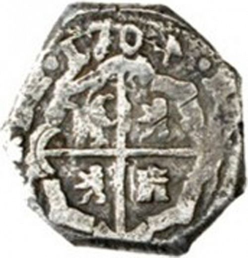 2 Real Reverse Image minted in SPAIN in 1704BR (1700-46  -  FELIPE V)  - The Coin Database