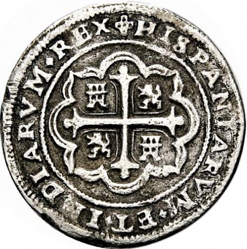 2 Reales Reverse Image minted in SPAIN in 1715J (1700-46  -  FELIPE V)  - The Coin Database