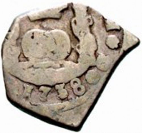 2 Reales Reverse Image minted in SPAIN in 1738J (1700-46  -  FELIPE V)  - The Coin Database