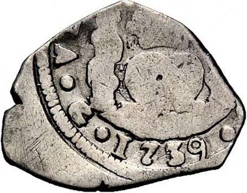 2 Reales Reverse Image minted in SPAIN in 1739J (1700-46  -  FELIPE V)  - The Coin Database