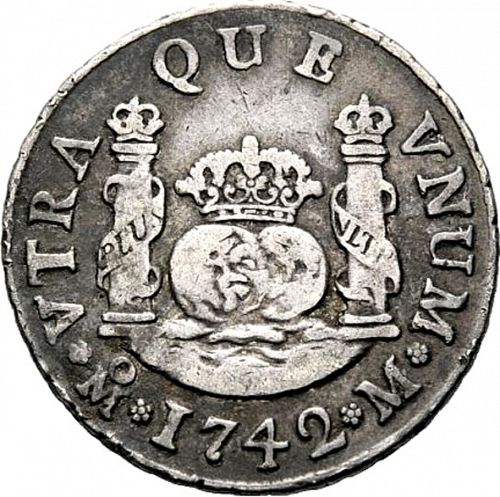 2 Reales Reverse Image minted in SPAIN in 1742M (1700-46  -  FELIPE V)  - The Coin Database