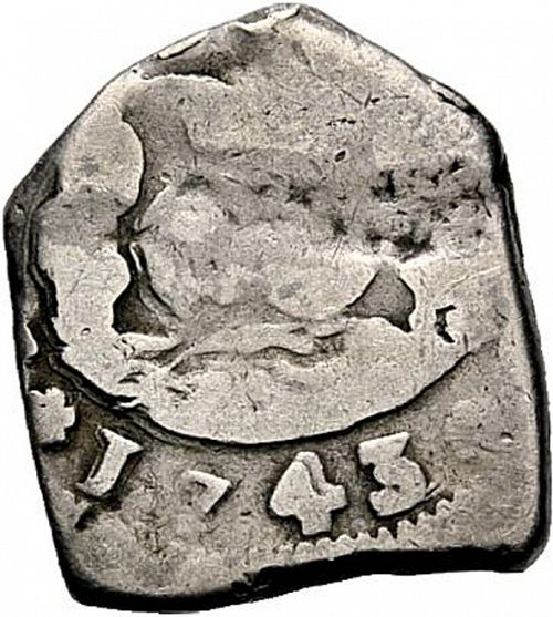 2 Reales Reverse Image minted in SPAIN in 1743J (1700-46  -  FELIPE V)  - The Coin Database