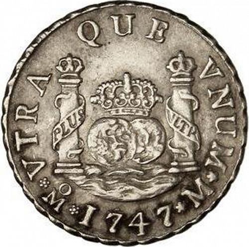 2 Reales Reverse Image minted in SPAIN in 1747M (1700-46  -  FELIPE V)  - The Coin Database