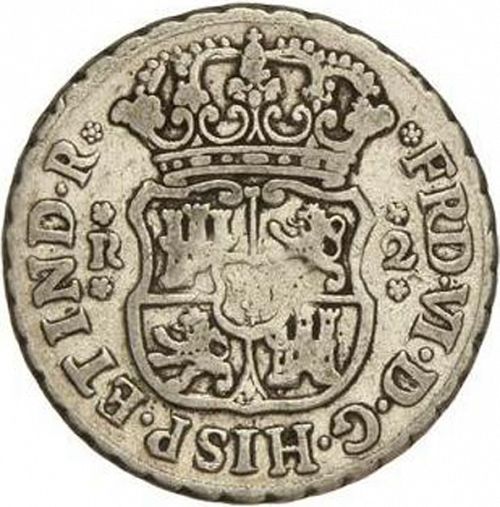 2 Reales Obverse Image minted in SPAIN in 1752M (1746-59  -  FERNANDO VI)  - The Coin Database