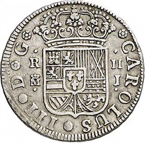 2 Reales Obverse Image minted in SPAIN in 1759J (1746-59  -  FERNANDO VI)  - The Coin Database
