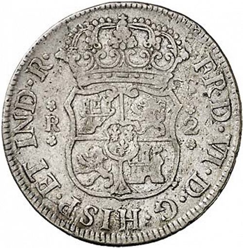 2 Reales Obverse Image minted in SPAIN in 1760JM (1746-59  -  FERNANDO VI)  - The Coin Database