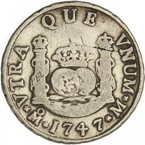 2 Reales Reverse Image minted in SPAIN in 1747M (1746-59  -  FERNANDO VI)  - The Coin Database