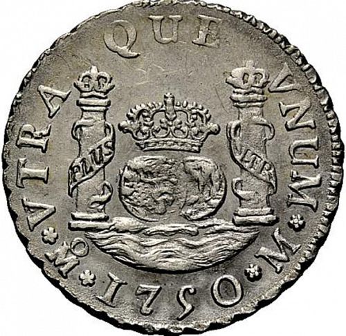 2 Reales Reverse Image minted in SPAIN in 1750M (1746-59  -  FERNANDO VI)  - The Coin Database