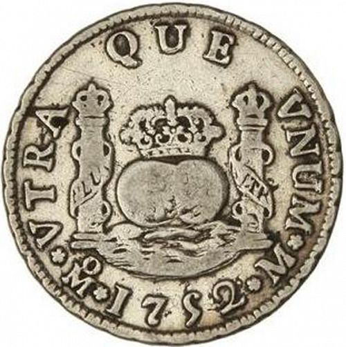 2 Reales Reverse Image minted in SPAIN in 1752M (1746-59  -  FERNANDO VI)  - The Coin Database